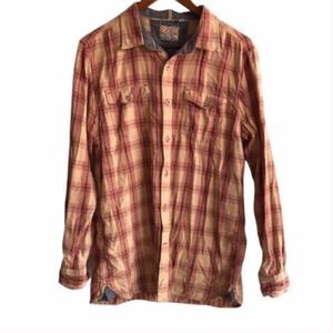 True Grit Plaid Long Sleeve Button Down Shirt